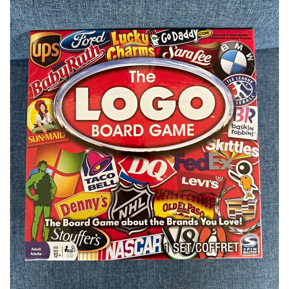 Spin Master The Logo Board Game Trivia Brands Complete Game 12+ 2-6 Players